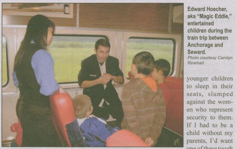 Magic Eddie on the Alaska Rail Road Photo Credits Caroline Rinehart